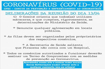 Foto - ORIENTAÇÕES DIVERSAS NO COMBATE AO COVID-19